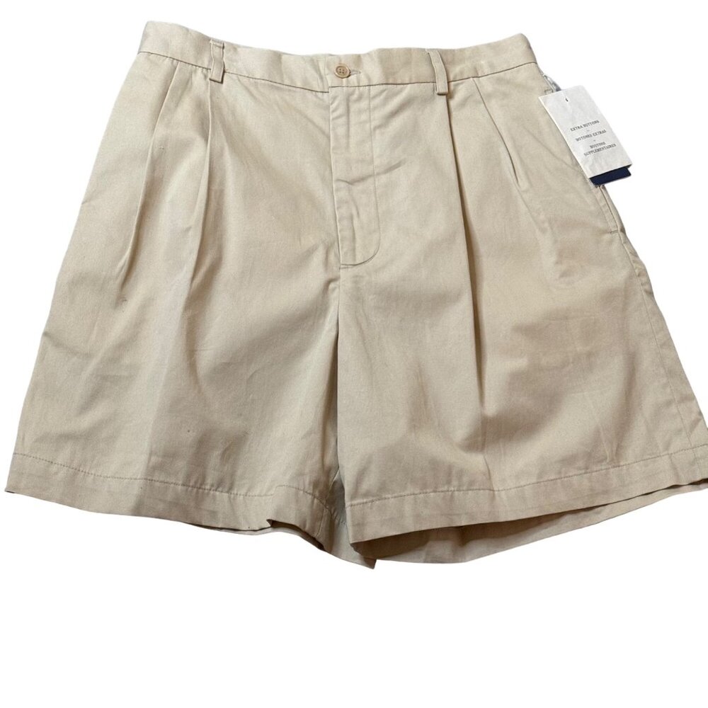 Ralph Lauren Polo Golf Khaki Pleated Shorts Women 8 Classic Fit Button Mid-rise
